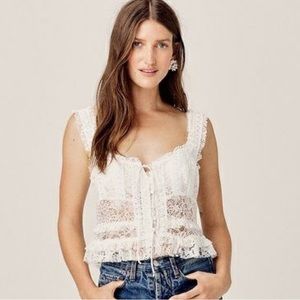 For Love & Lemons Jelena Button Front Top